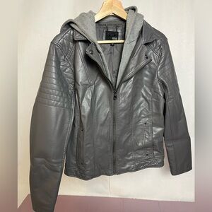 a.n.a Women's Charcoal Leather Jacket